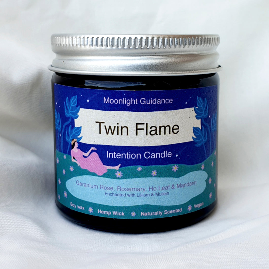 Twin Flame Intention Candle for Manifesting Union, Longterm Love for Divine Masculine & Divine Feminine 60ml