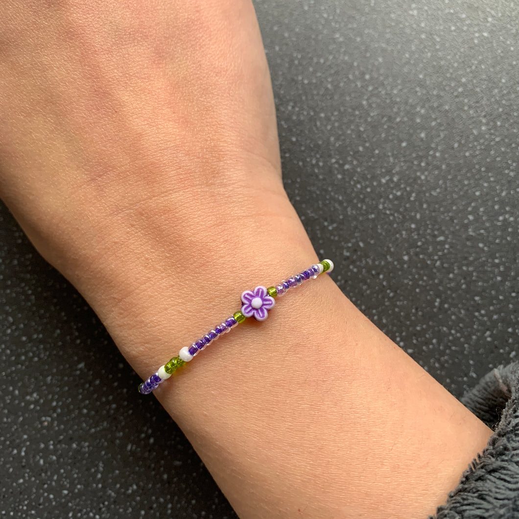 Beauty Intention Tie Bracelet Purple To Bring Inner & Outer Beauty Appearance Style Klim Mantra