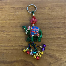 Load image into Gallery viewer, Evil Eye Green Elephant Protection Intention Tassel Hand Beaded Ornament for Warding Off Evil Eye and Psychic Attacks
