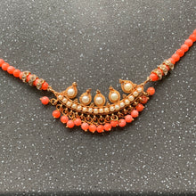 Load image into Gallery viewer, Protection &amp; Chakra Healing White Orange Gold Intention Necklace
